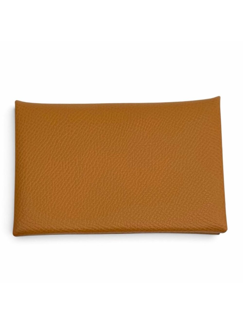 Hermes Calvi Gold Veau Epsom Silver Card Case Business